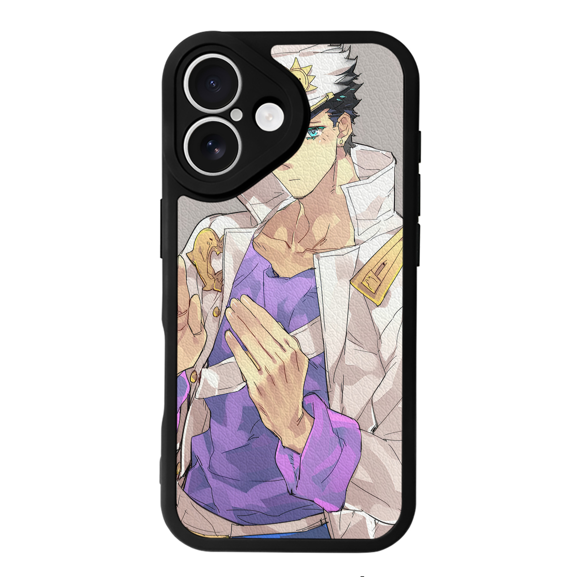 （画像用） ジョジョの奇妙な冒険 JoJo's Bizarre Adventure 【iPhone 16シリーズ対応】シリコンスマホケース（レザー調） 材質：シリコン